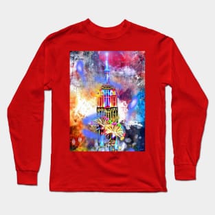 Empire State Building Painted Long Sleeve T-Shirt